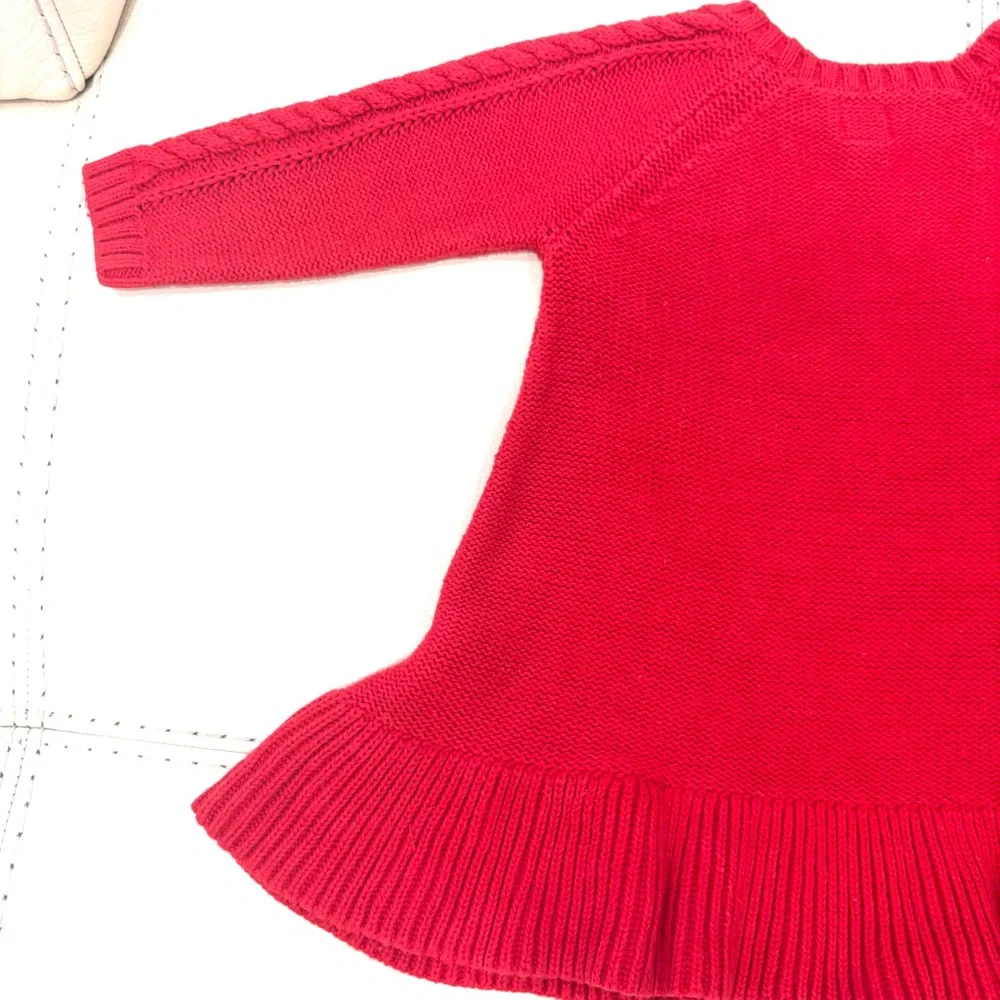 GAP Toddler Girl CableKnit Red Dress 18-24 months